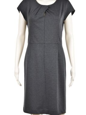 Banana Republic Dark Charcoal Cap-Sleeve Sheath Dress-New No Tags